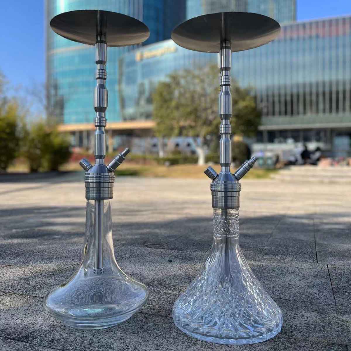 Stainless Steel Hookah Complete Set MIG Shisha Russia Chicha Nargile Cachimba