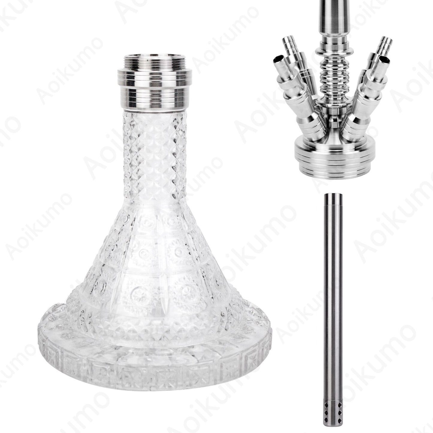 Portable Hookah Set Stainless Steel Four Pipe Shisha Hookah Narguile Sheesha Chicha Cachimbas Nargile Kitit