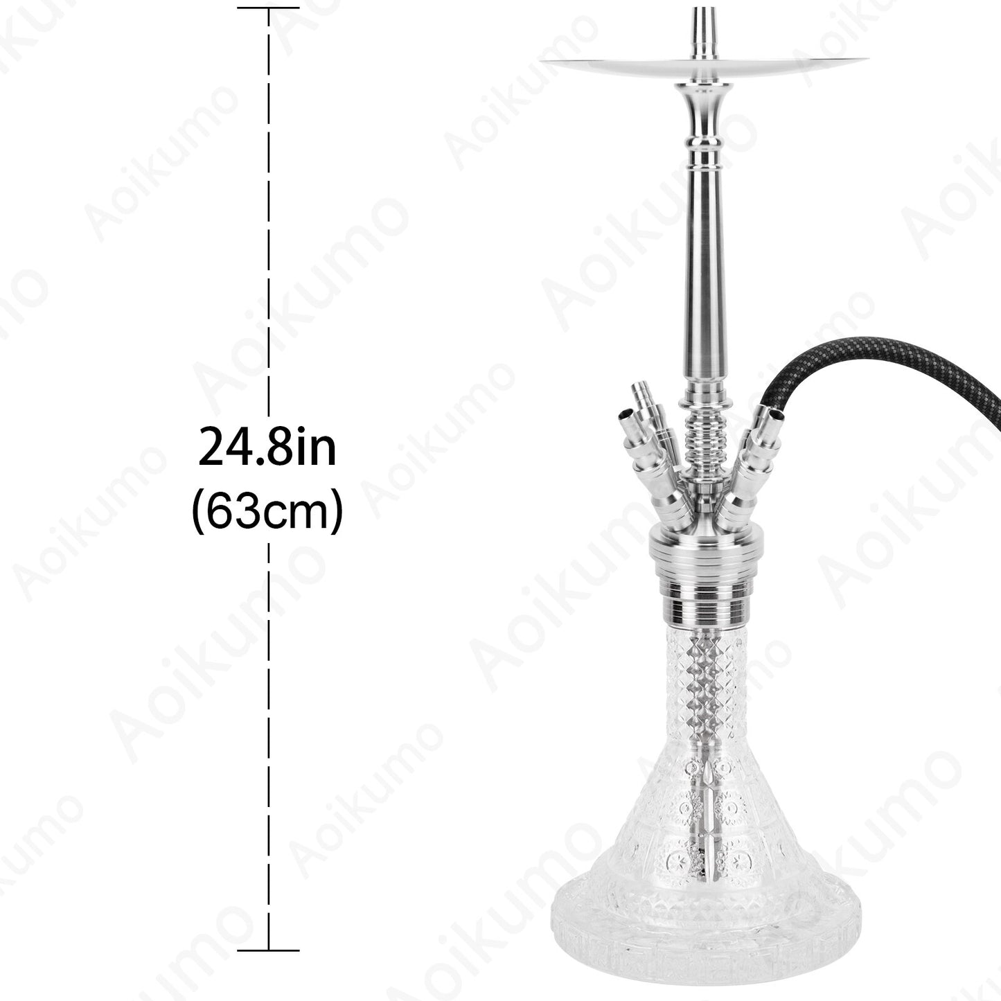 Portable Hookah Set Stainless Steel Four Pipe Shisha Hookah Narguile Sheesha Chicha Cachimbas Nargile Kitit