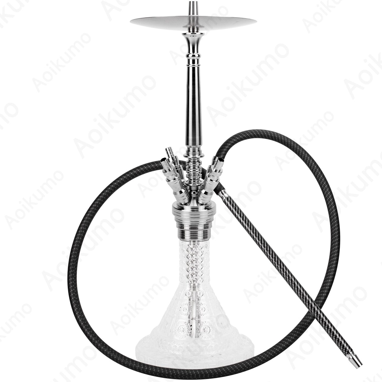 Portable Hookah Set Stainless Steel Four Pipe Shisha Hookah Narguile Sheesha Chicha Cachimbas Nargile Kitit