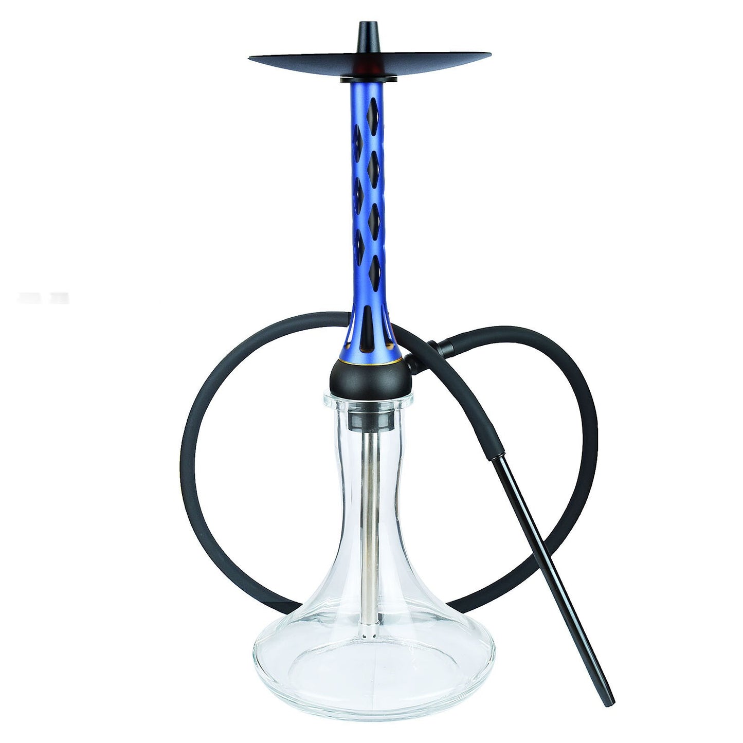 Shisha Hookah Set, Aluminum Hookah with Glass Base Hose for Water Pipe Arab smoke Bar KTV